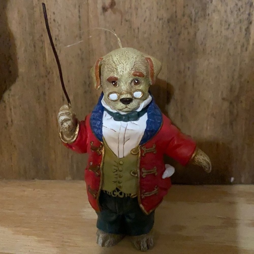 SOLD- MMA METROPOLITAN Museum Art Dog Orchestra Conductor Christmas Ornament